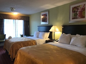 Standard Room, 2 Queen Beds, Non Smoking | In-room safe, iron/ironing board, free cribs/infant beds, rollaway beds