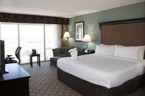 Premium bedding, desk, blackout drapes, iron/ironing board