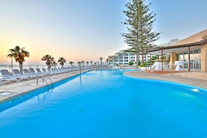 Indoor pool, 2 outdoor pools, pool umbrellas, sun loungers
