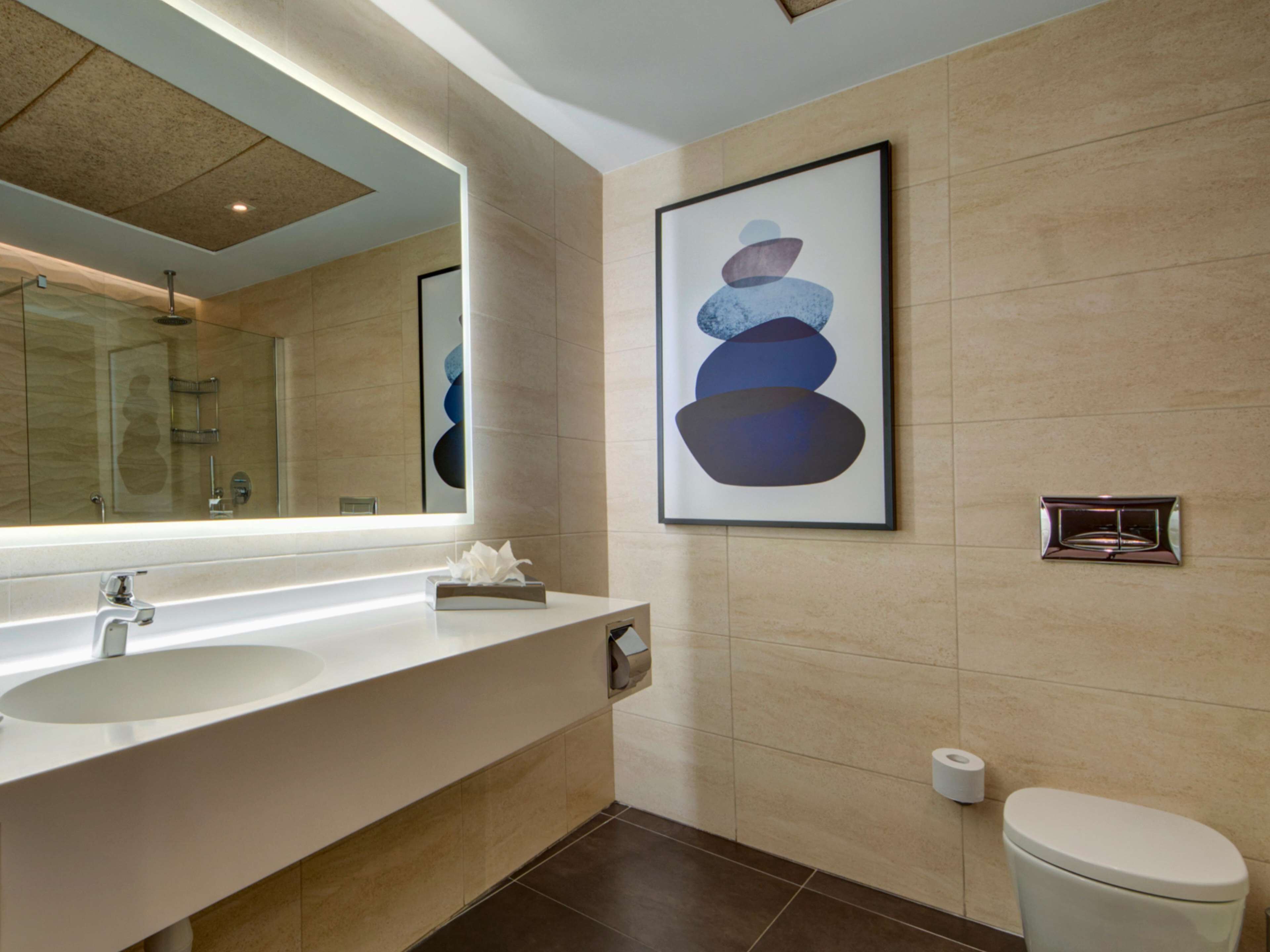 free toiletries, hair dryer, towels