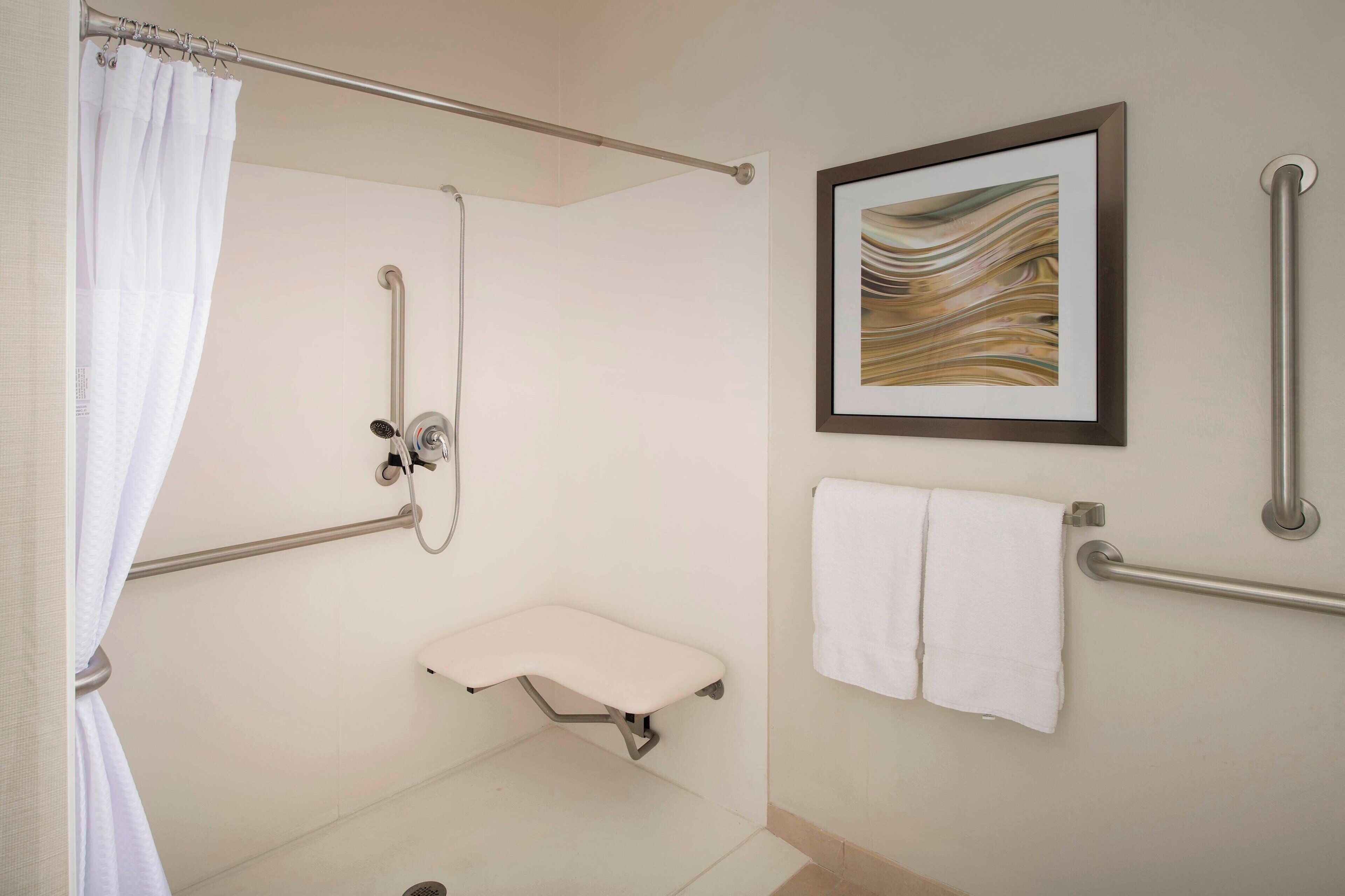 free toiletries, hair dryer, towels