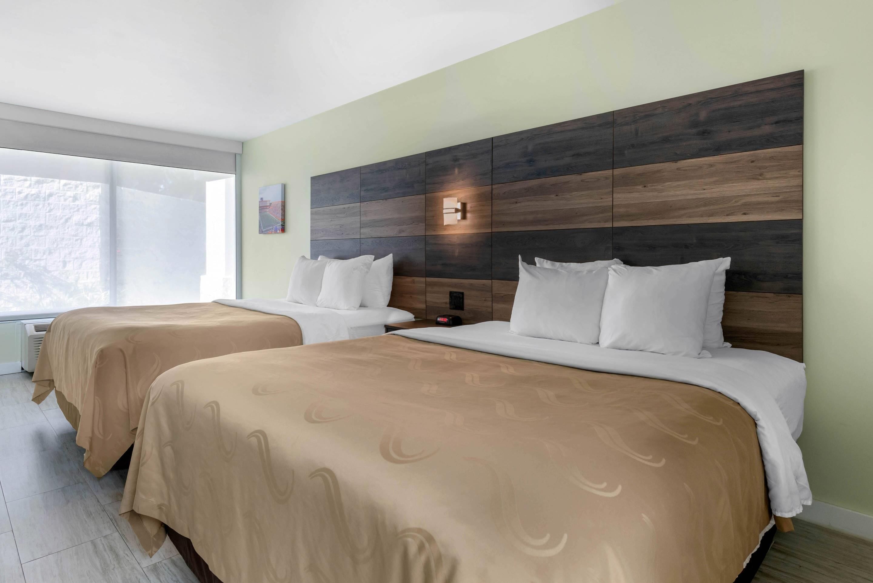 Standard Room, 2 Queen Beds, Non Smoking | Premium bedding, desk, blackout drapes, iron/ironing board