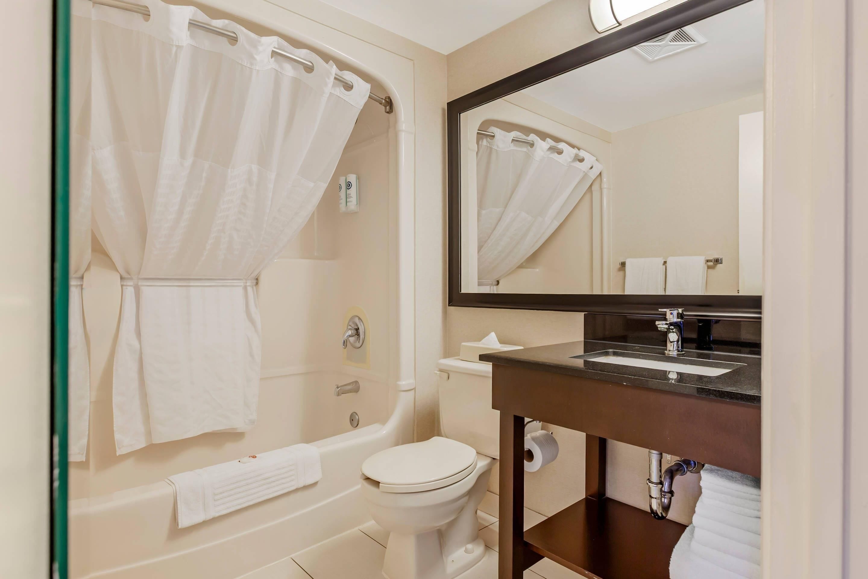 Standard Room, 2 Double Beds, Non Smoking, Ground Floor | Desk, laptop workspace, blackout curtains, iron/ironing board