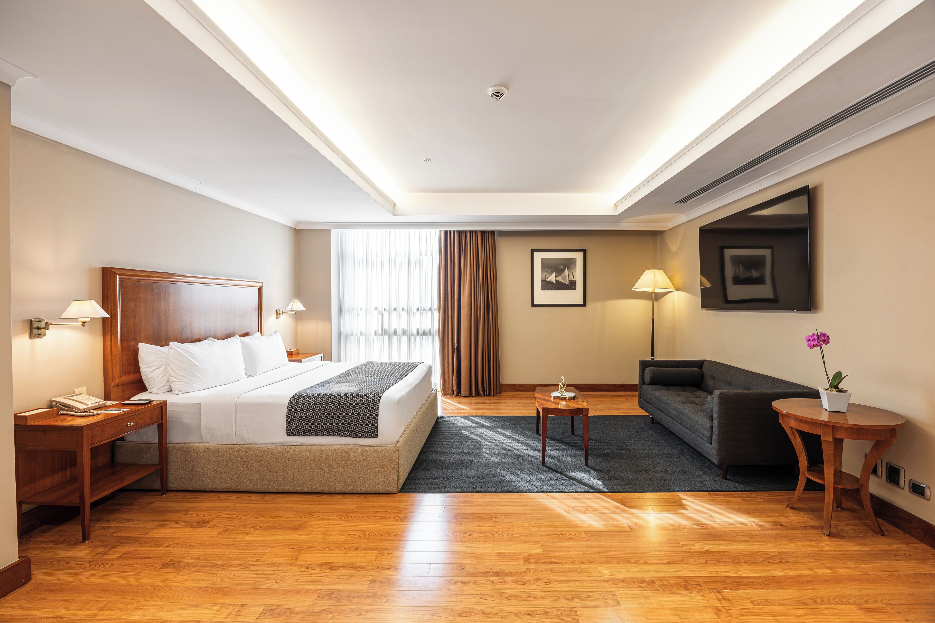 プレ  ジデンシャル スイート | 低刺激性寝具、羽毛の掛け布団、セーフティボックス (室内)、デスク