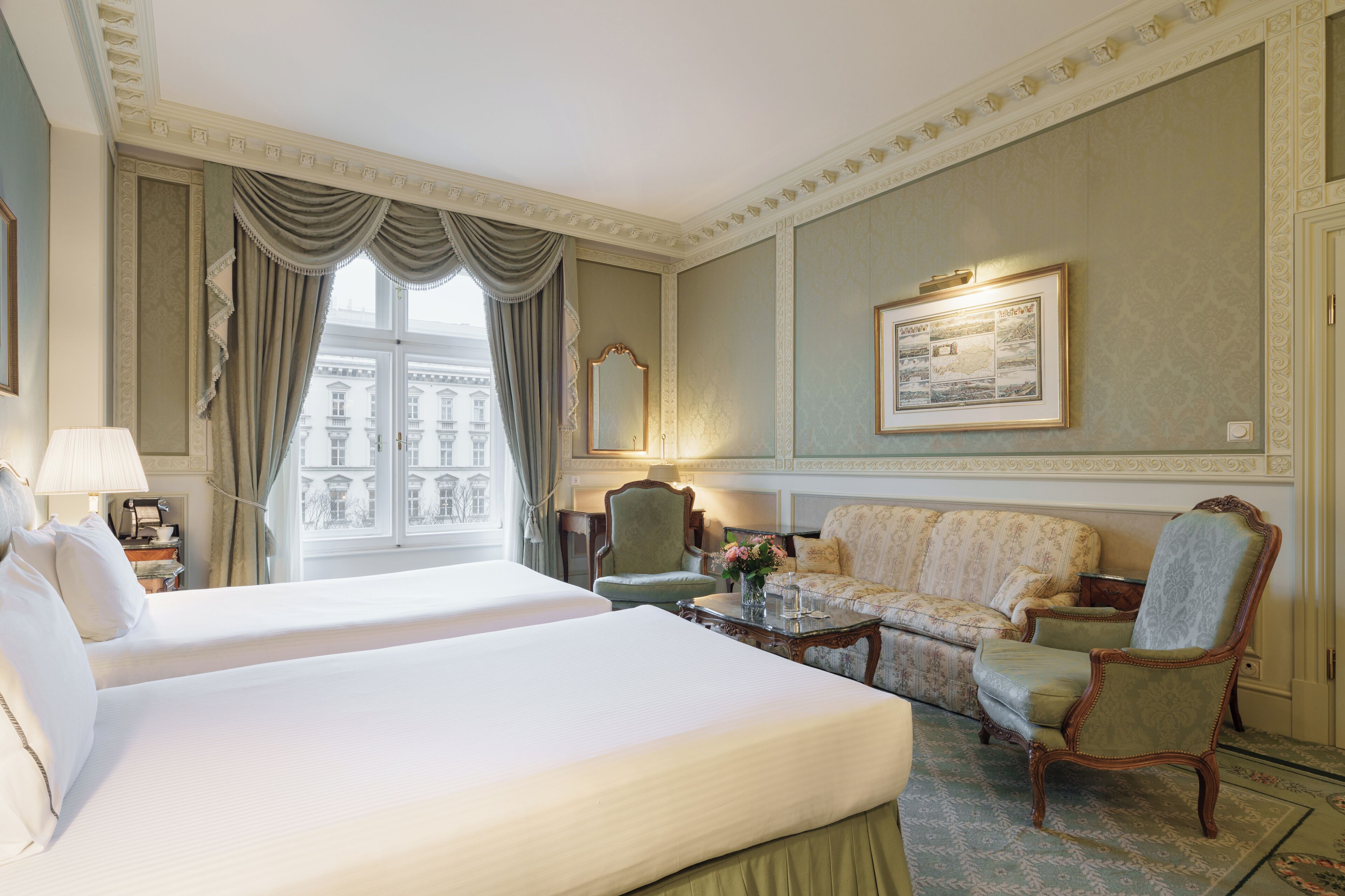 Hypo-allergenic bedding, minibar, in-room safe, desk