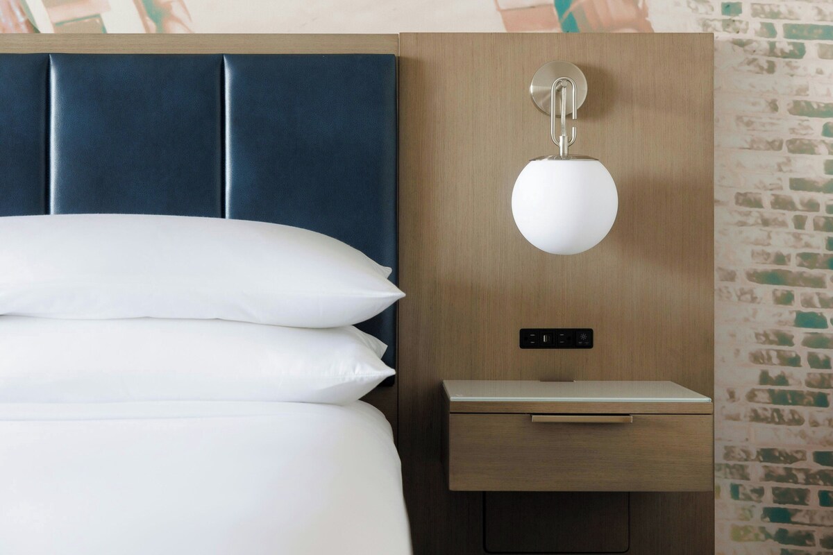 Premium bedding, down comforters, desk, iron/ironing board