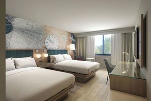 Premium bedding, down comforters, desk, iron/ironing board