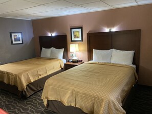 Desk, blackout drapes, free WiFi, bed sheets