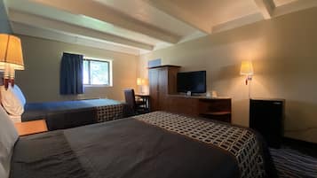 Desk, blackout drapes, free WiFi, bed sheets