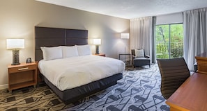 1 King Bed with Balcony - River View - NS | Hypo-allergenic bedding, pillowtop beds, desk, iron/ironing board