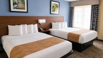 Standard Quadruple Room, 2 Double Beds, Non Smoking | Premium bedding, desk, blackout curtains, iron/ironing board