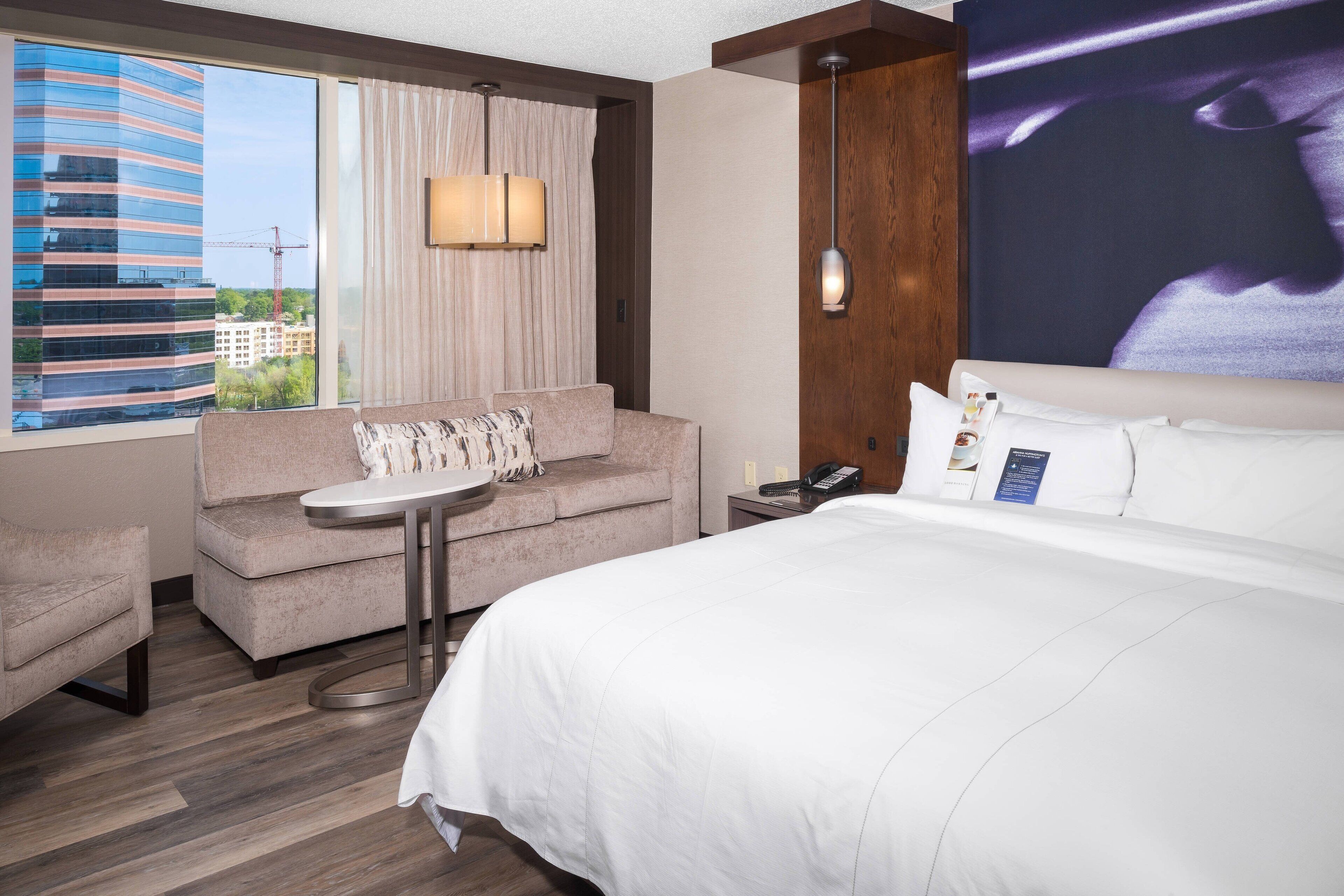 premium bedding, down duvets, in-room safe, desk