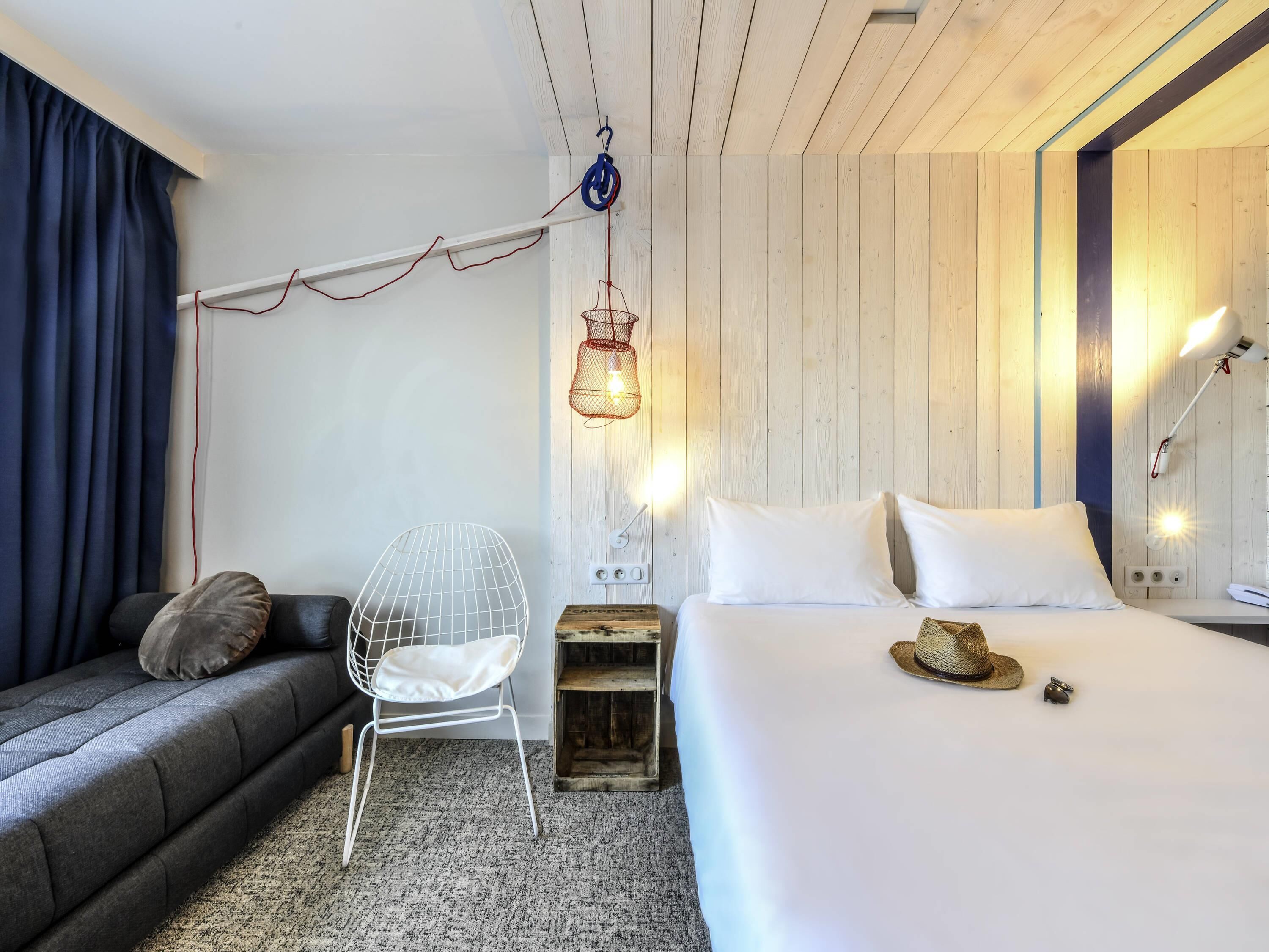 Desk, blackout drapes, soundproofing, iron/ironing board