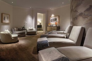 Behandlingsrum för par, bastu, ångbastu och kroppsbehandlingar