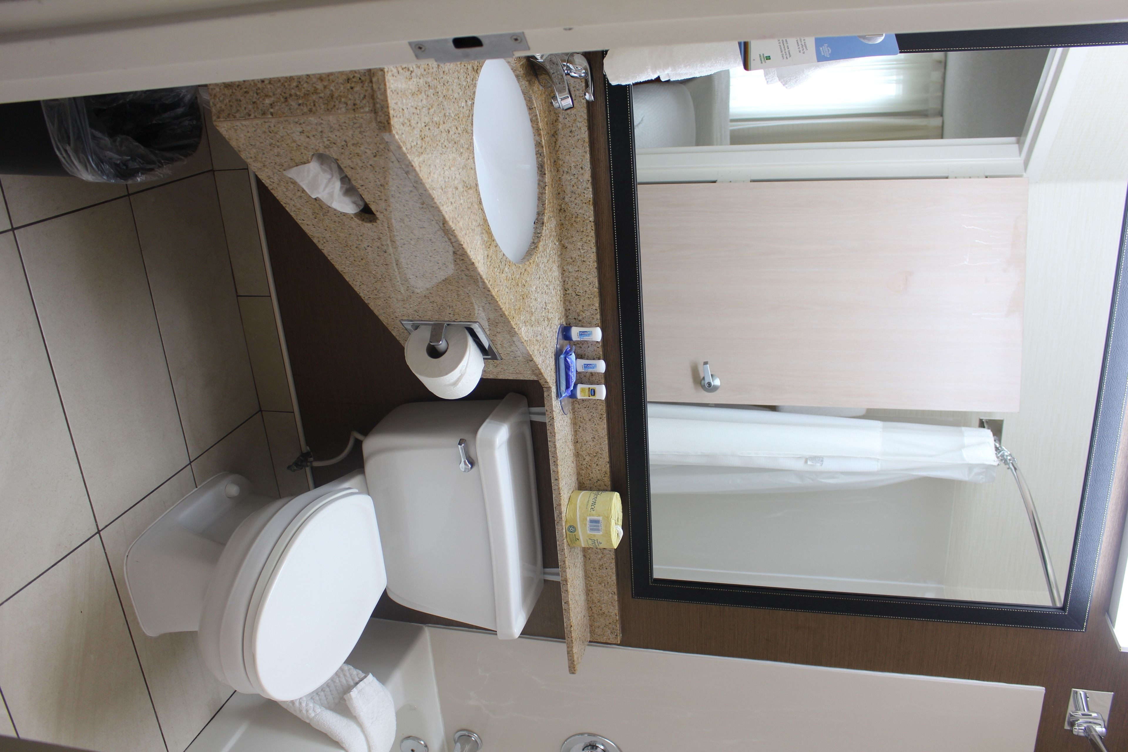 free toiletries, hair dryer, towels