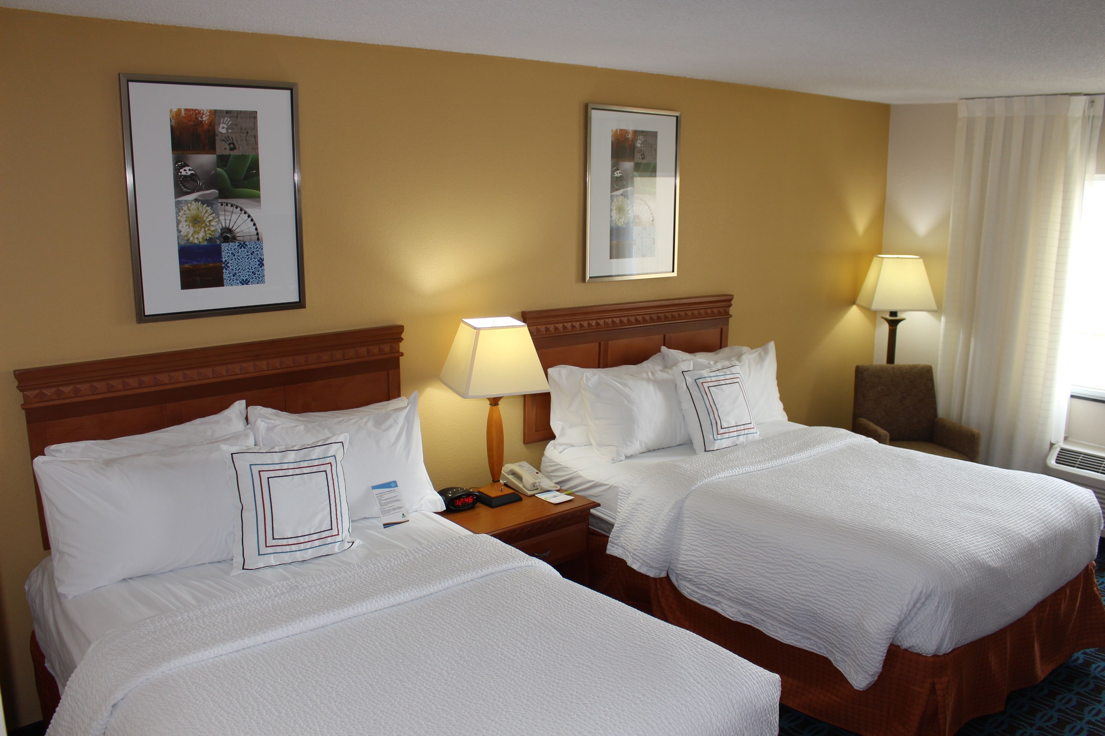 room, 2 double beds | 1 bedroom, in-room safe, desk, blackout curtains