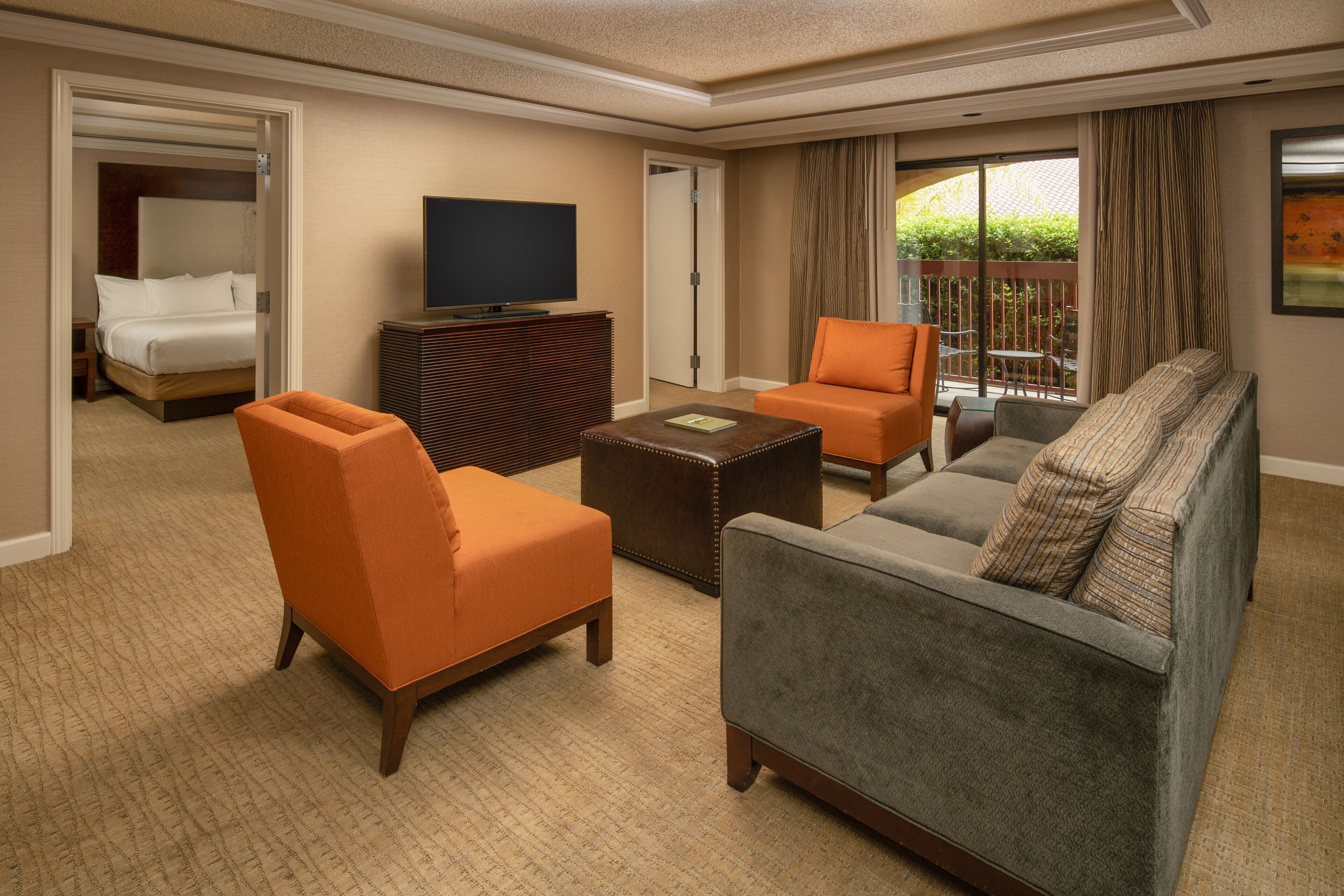 Living area | 37-inch flat-screen TV with satellite channels, TV, books