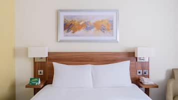 Hypo-allergenic bedding, desk, laptop workspace, soundproofing