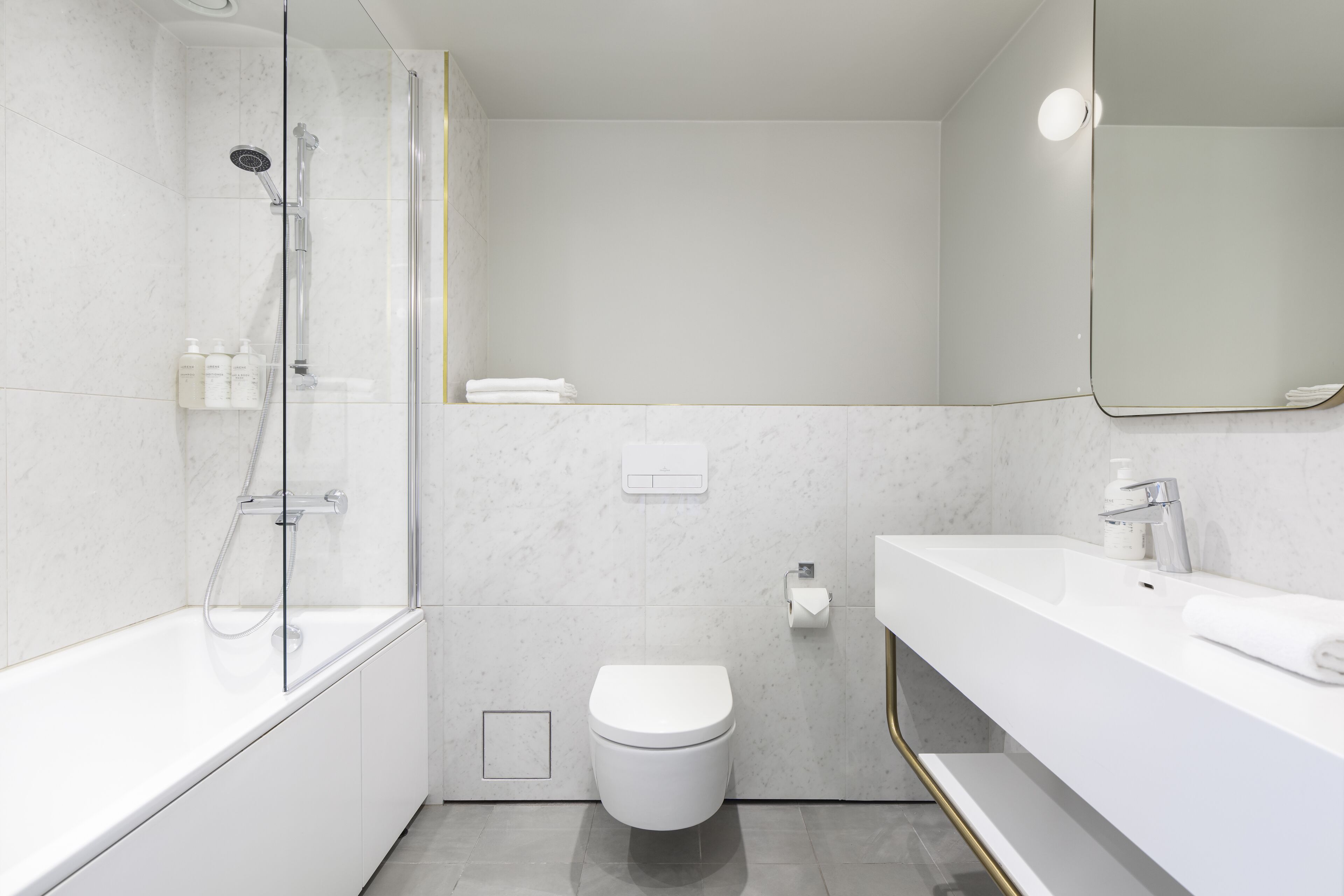 standard twin room (extra bed possibility) | bathroom | deep-soaking bathtub, hair dryer, bidet, towels