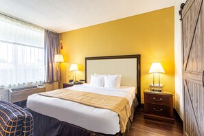 In-room safe, desk, laptop workspace, blackout drapes