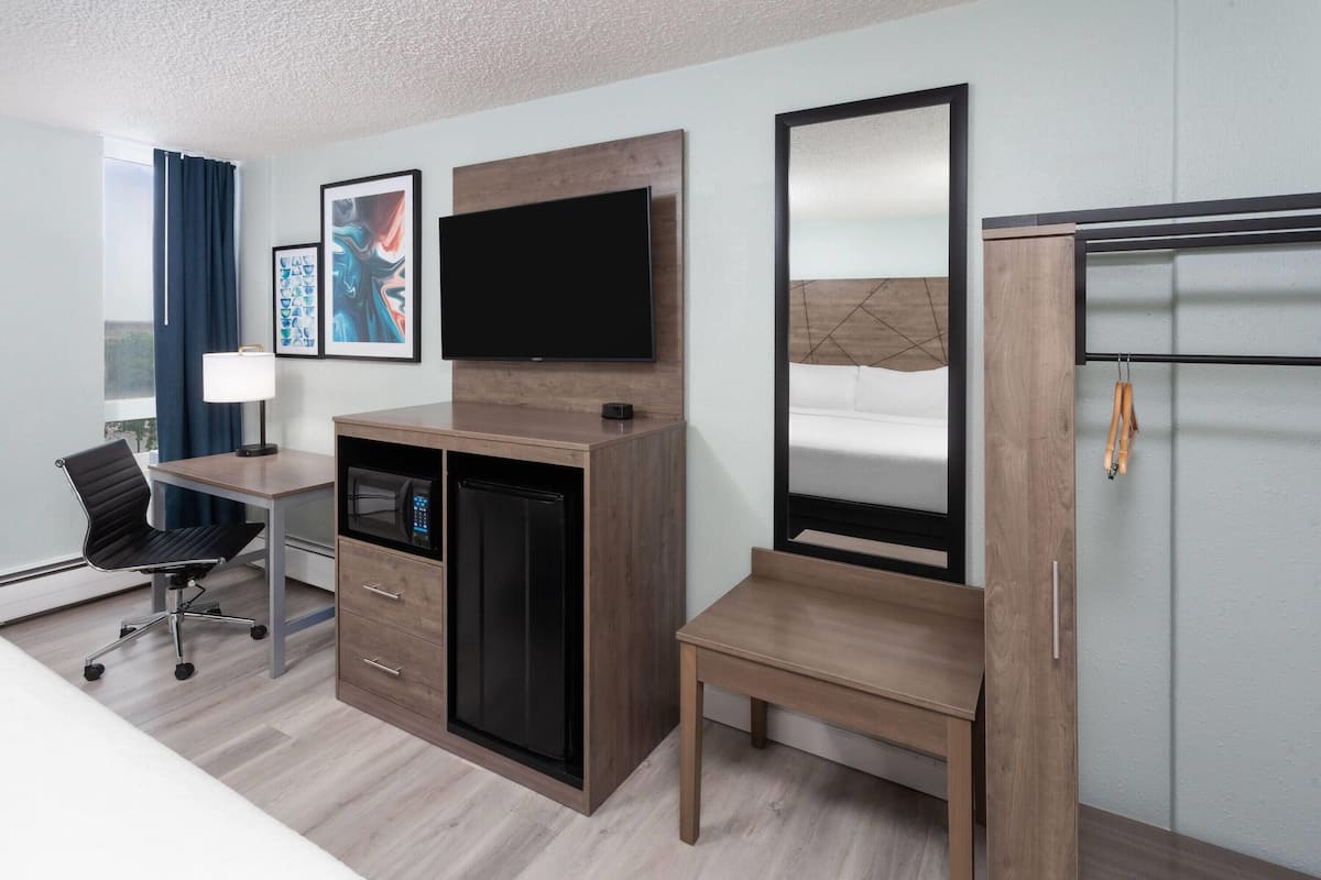 Premium bedding, memory-foam beds, in-room safe, desk