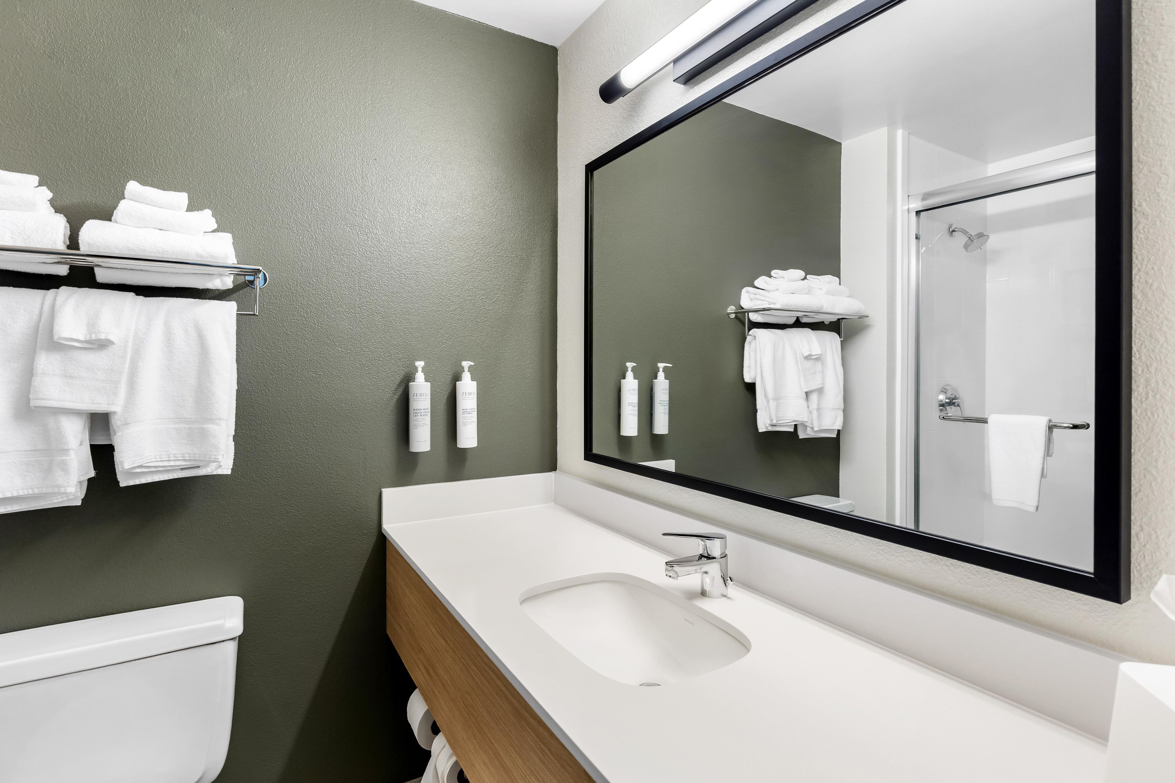 Free toiletries, hair dryer, towels, soap