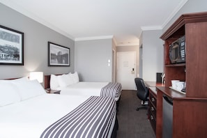 Standard Room, 2 Double Beds | In-room safe, desk, blackout drapes, iron/ironing board