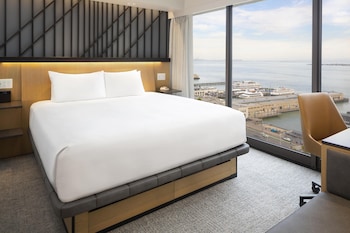 Room, 1 King Bed (Ferry View) | Premium bedding, pillowtop beds, in-room safe, desk at Hyatt Regency San Francisco