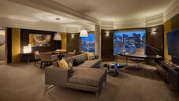 Egyptian cotton sheets, premium bedding, pillow-top beds, minibar