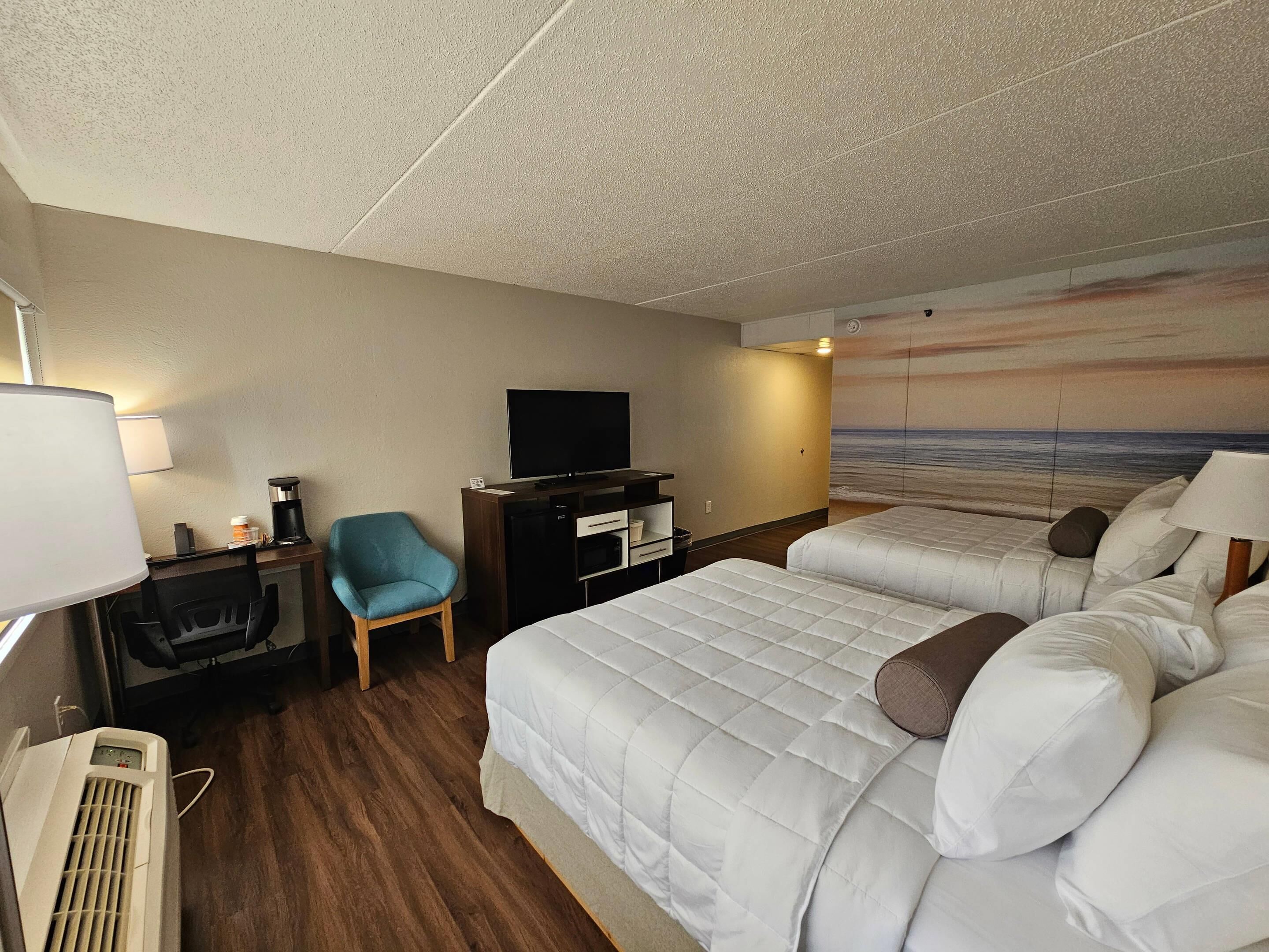 individually decorated, individually furnished, desk, laptop workspace