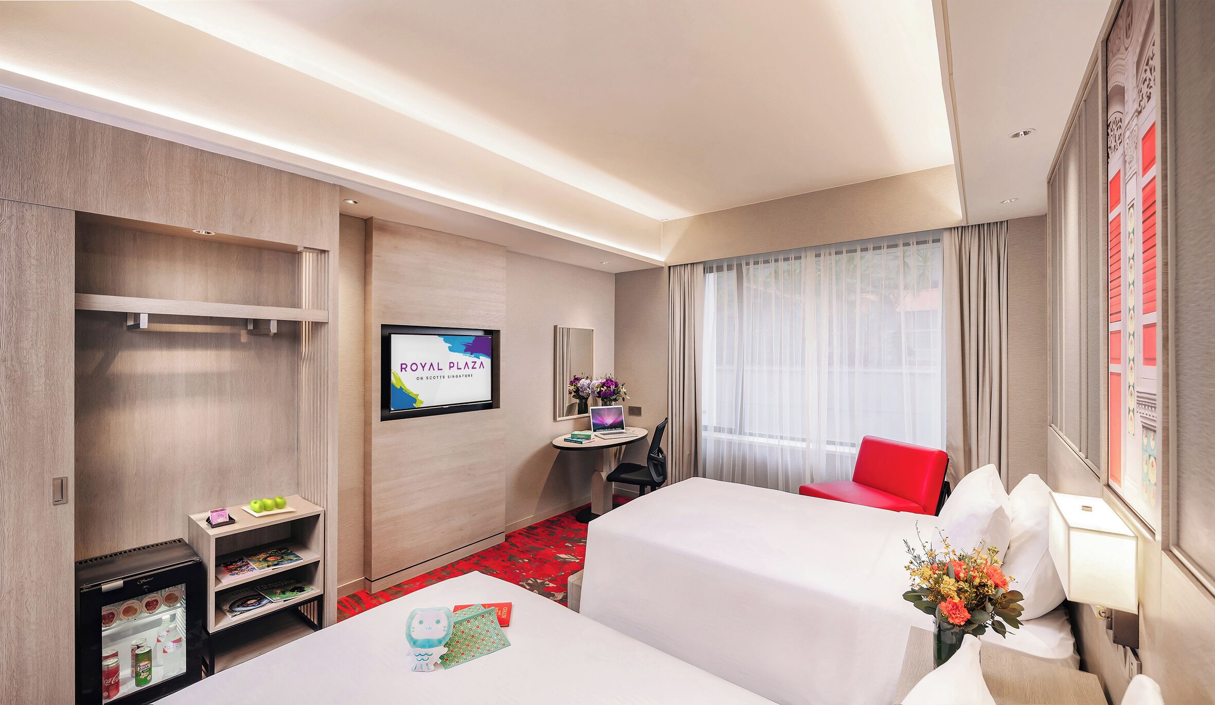 Kamar Deluks, 2 Tempat Tidur Queen | Seprai premium, brankas, dan didekorasi berbeda-beda