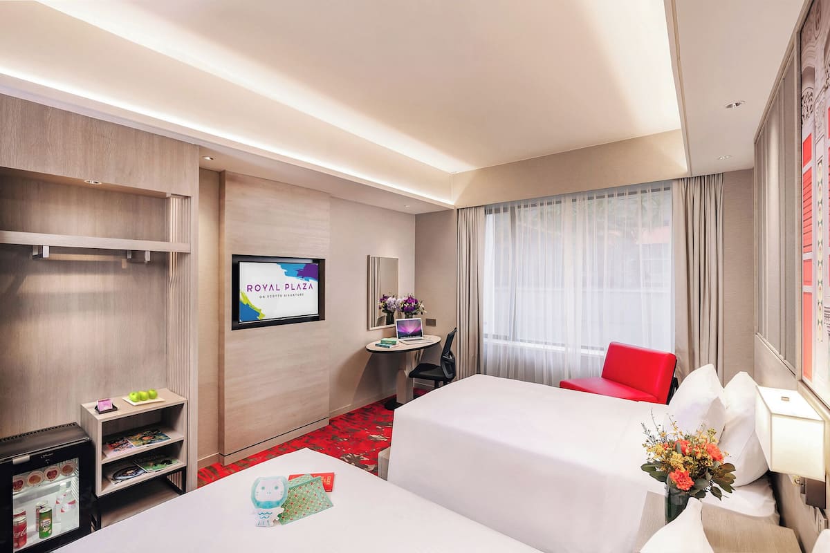 Kamar Deluks, 2 Tempat Tidur Queen | Seprai premium, brankas, dan didekorasi berbeda-beda