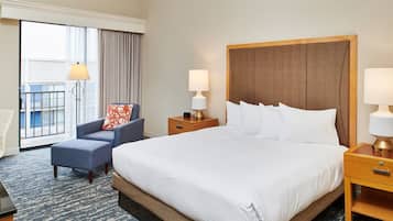 Zimmer, 1 King-Bett (Balcony or Patio) | Bettwäsche aus ägyptischer Baumwolle, hochwertige Bettwaren