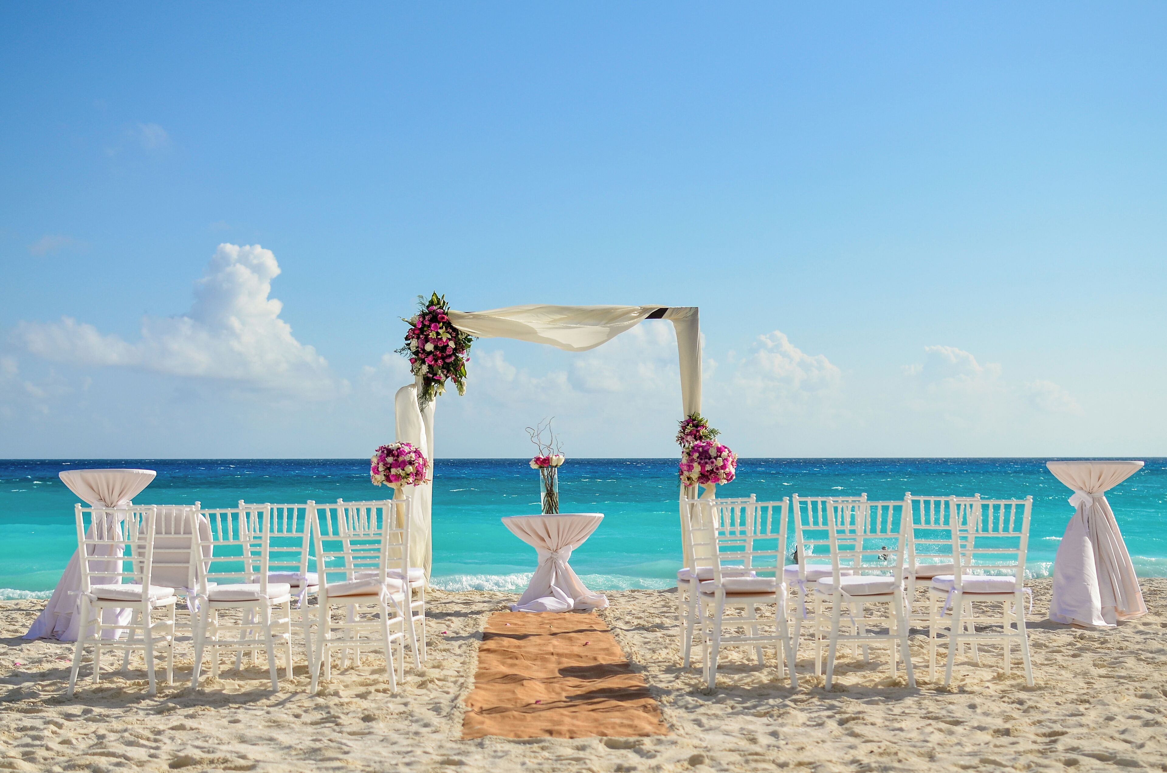 Outdoor wedding area