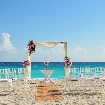 Outdoor wedding area