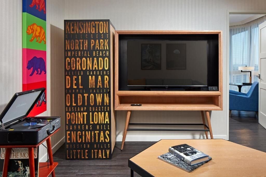 suite, accessible | living area | 55-inch flat-screen tv with cable channels, tv