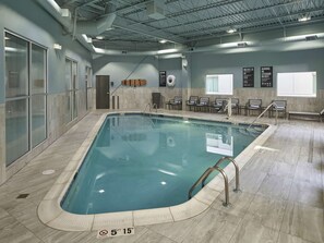 Indoor pool, open 6 AM to 11 PM, sun loungers