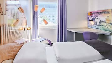 Double Room | Desk, laptop workspace, blackout drapes, soundproofing