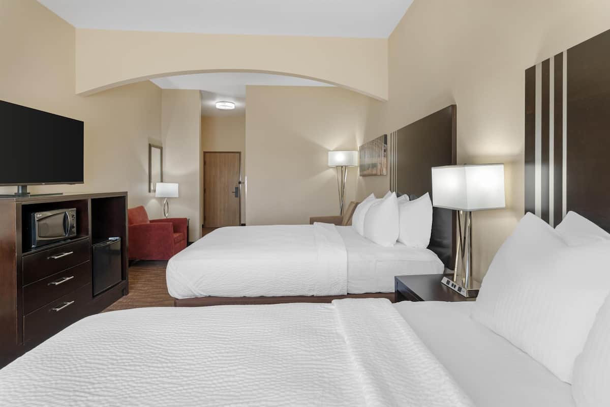 Standard Room, 2 Queen Beds, Accessible, Refrigerator & Microwave | In-room safe, desk, iron/ironing board, free WiFi