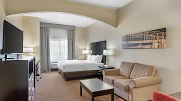 Rom – standard, 1 kingsize-seng, ikke-røyk, kjøleskap og mikrobølgeovn | Safe på rommet, skrivebord, strykejern/-brett og wi-fi (inkludert)