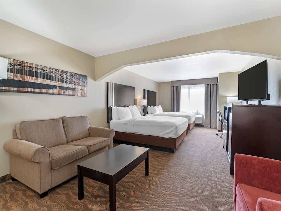 Standard Room, 2 Queen Beds, Non Smoking, Refrigerator & Microwave