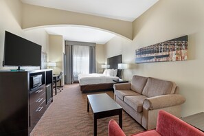 Standardzimmer, 1 King-Bett, barrierefrei, Kühlschrank und Mikrowelle | Zimmersafe, Schreibtisch, Bügeleisen/Bügelbrett, kostenloses WLAN