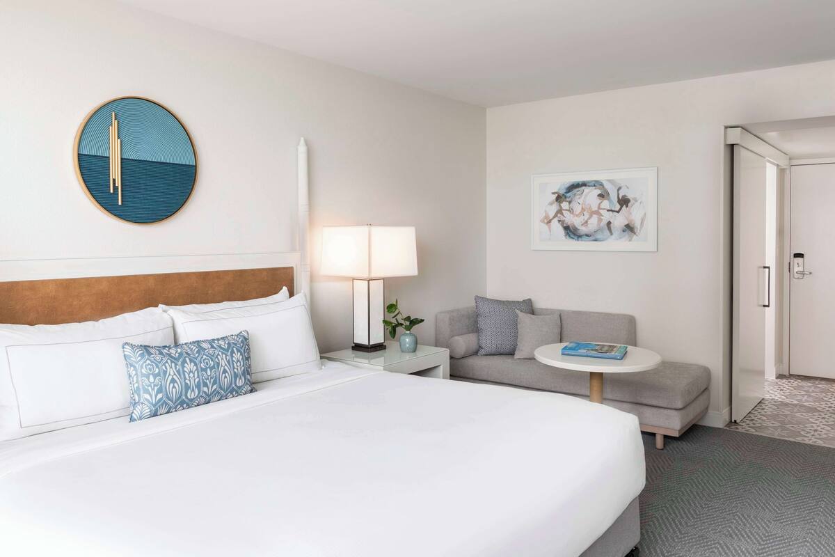 Premium bedding, down duvets, pillow-top beds, in-room safe