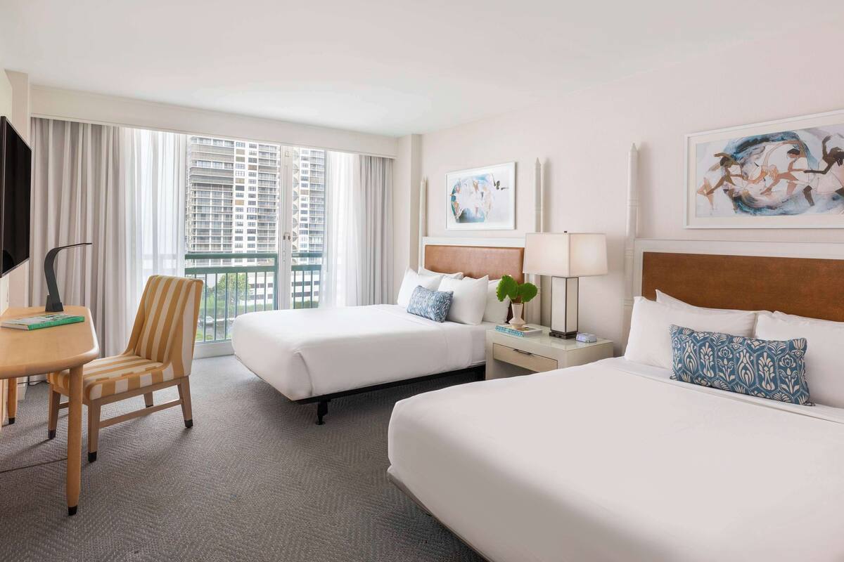 Premium bedding, down duvets, pillow-top beds, in-room safe