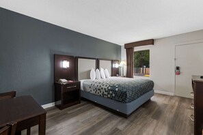 Premium bedding, blackout drapes, free WiFi, bed sheets