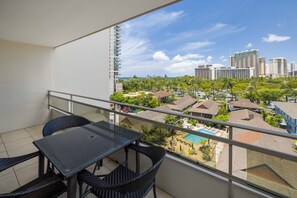Condo, 1 Bedroom, Partial Ocean View | Balcony view - Regency on Beachwalk Waikiki by OUTRIGGER (Honolulu)