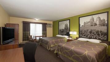 Huone, 2 keskisuurta parisänkyä, tupakointi kielletty | Työpöytä, pimennysverhot, silitysrauta/-lauta, vauvansängyt