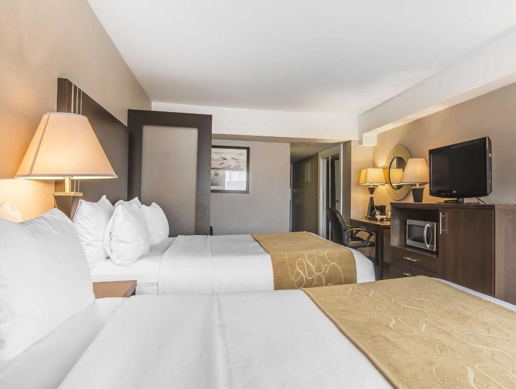 Desk, blackout curtains, iron/ironing board, free cots/infant beds