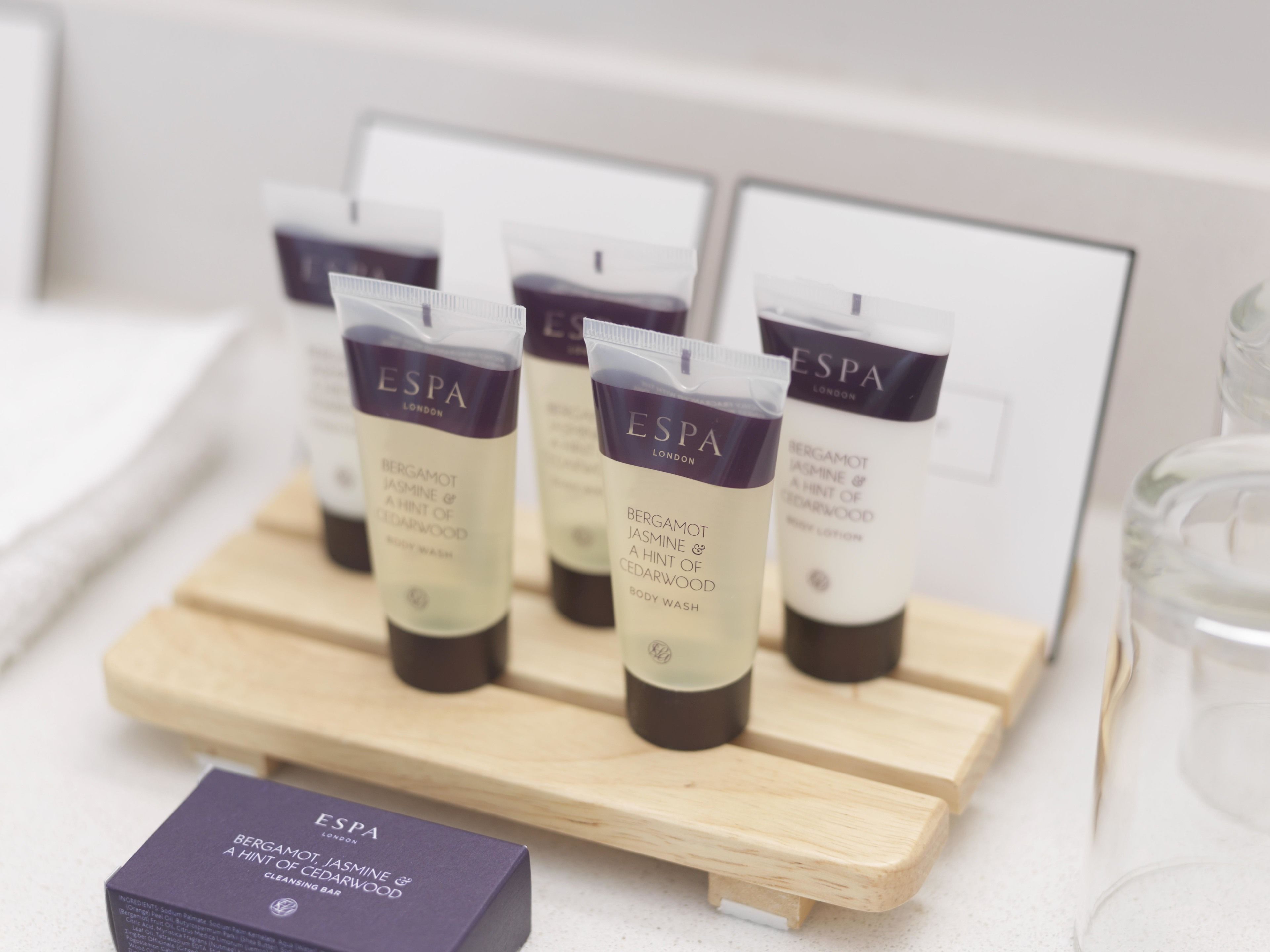 combined shower/bathtub, free toiletries, hair dryer, bathrobes