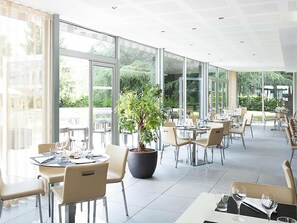 Breakfast, lunch, dinner served; French cuisine, pool views